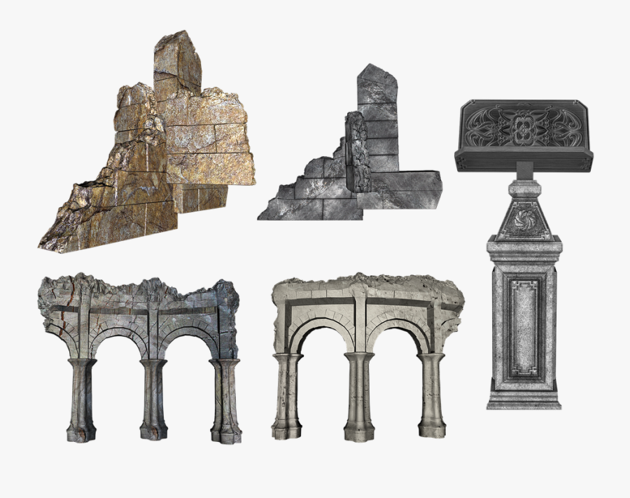 Ruins Broken Destroyed Building Temple Castle - Pyramid, Transparent Clipart