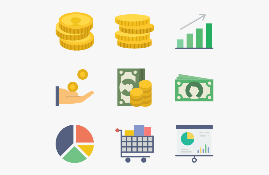 Clip Art Business Vector Icons - Collection Flat Icon, Transparent Clipart