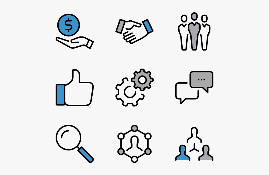 Clip Art Icon Packs Svg - Business Icon Vector Png, Transparent Clipart