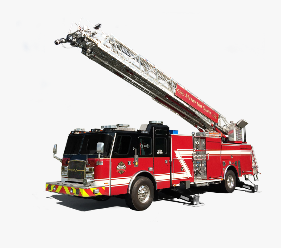 Fire Engine Clip Art Image E-one Ladder - Hình Xe Thang Chữa Cháy, Transparent Clipart