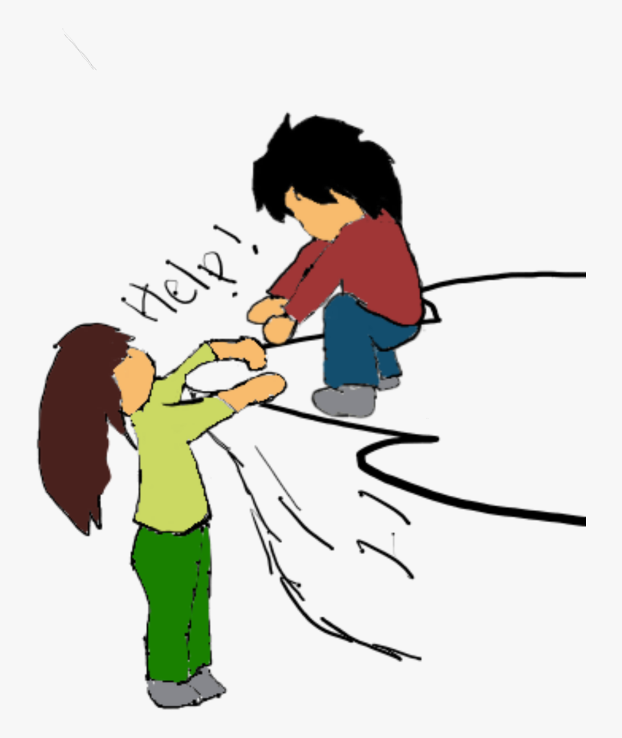 A Friend In Need - Cartoon, Transparent Clipart