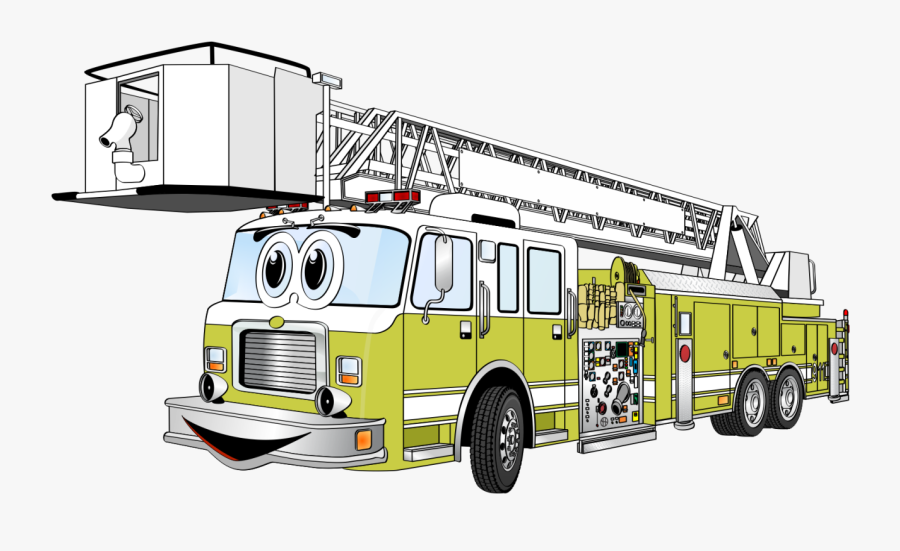 Fire Engine Hook Ladder Truck Firefighter Clip Art - Fire Engine, Transparent Clipart