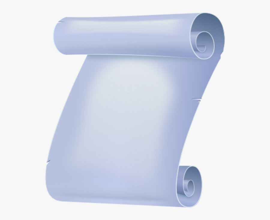 Blue Paper Scroll Clip Art - Scroll Paper Art Png, Transparent Clipart
