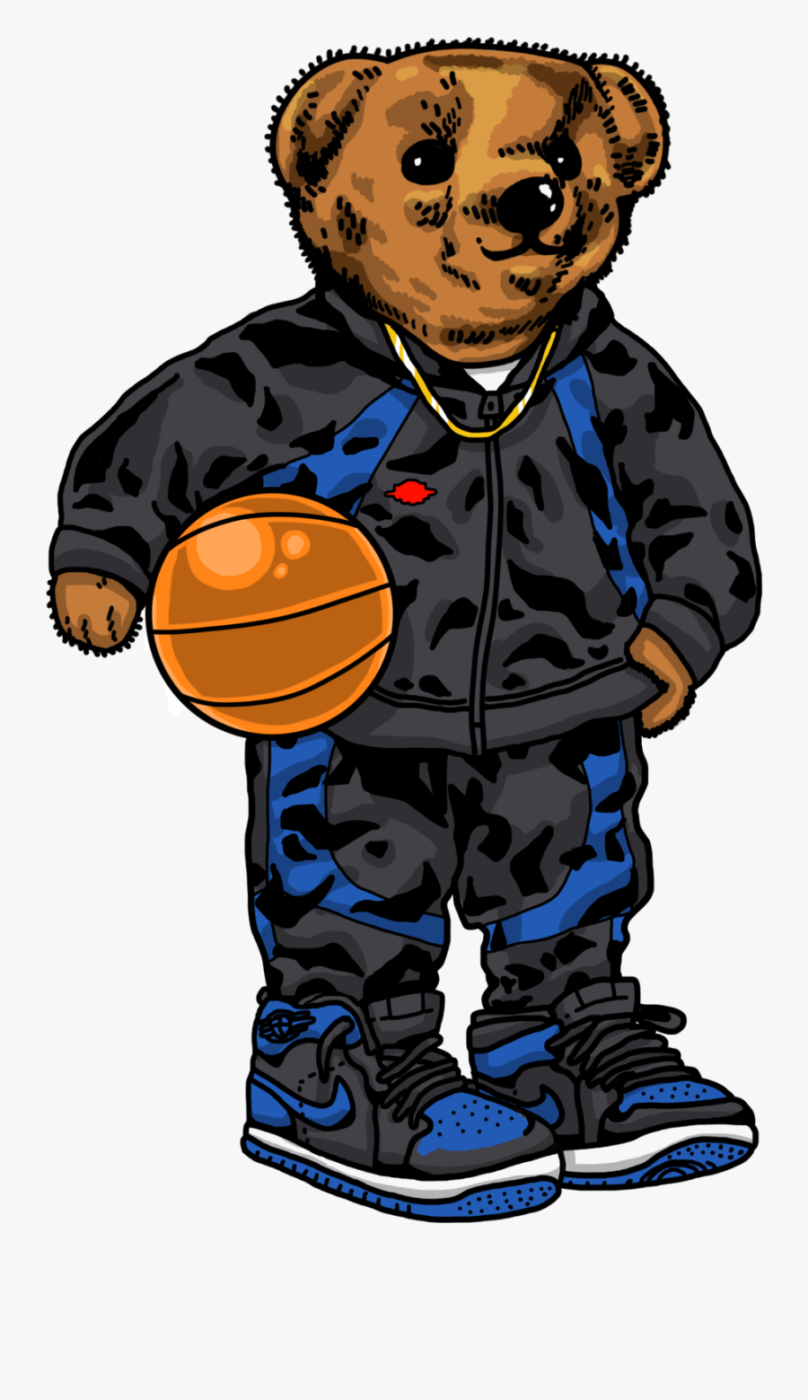 Michael Jordan The Bear - Cartoon, Transparent Clipart