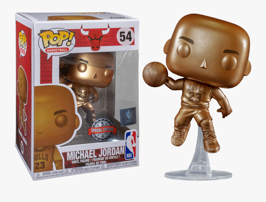 Michael Jordan Bronzed Us Exclusive Pop Vinyl Figure - Michael Jordan Bronze Funko Pop, Transparent Clipart