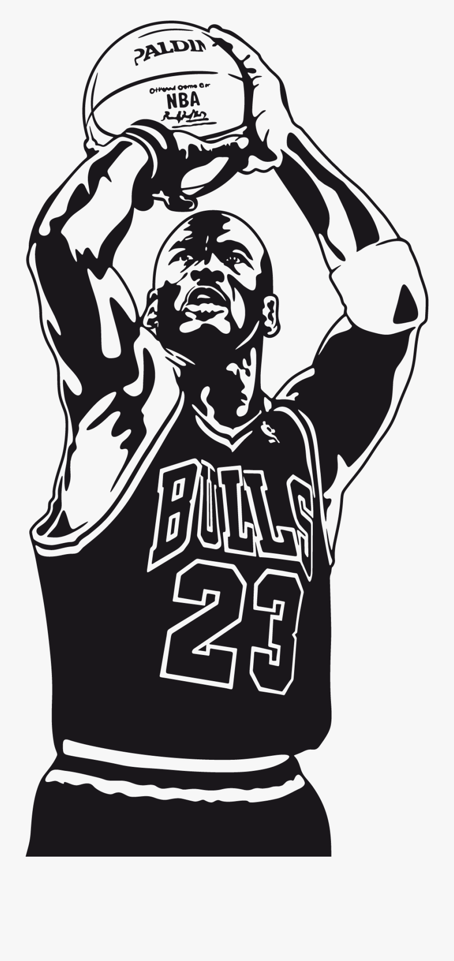Michael Jordan Vector Black And White, Transparent Clipart