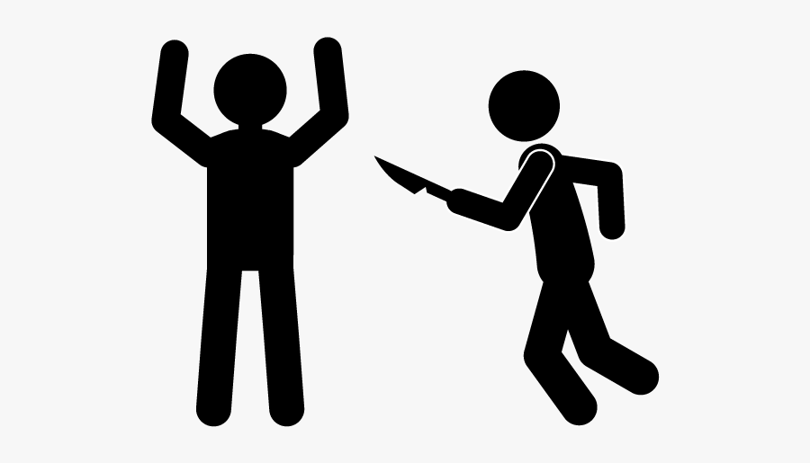 Robber With Knife Clipart, Transparent Clipart
