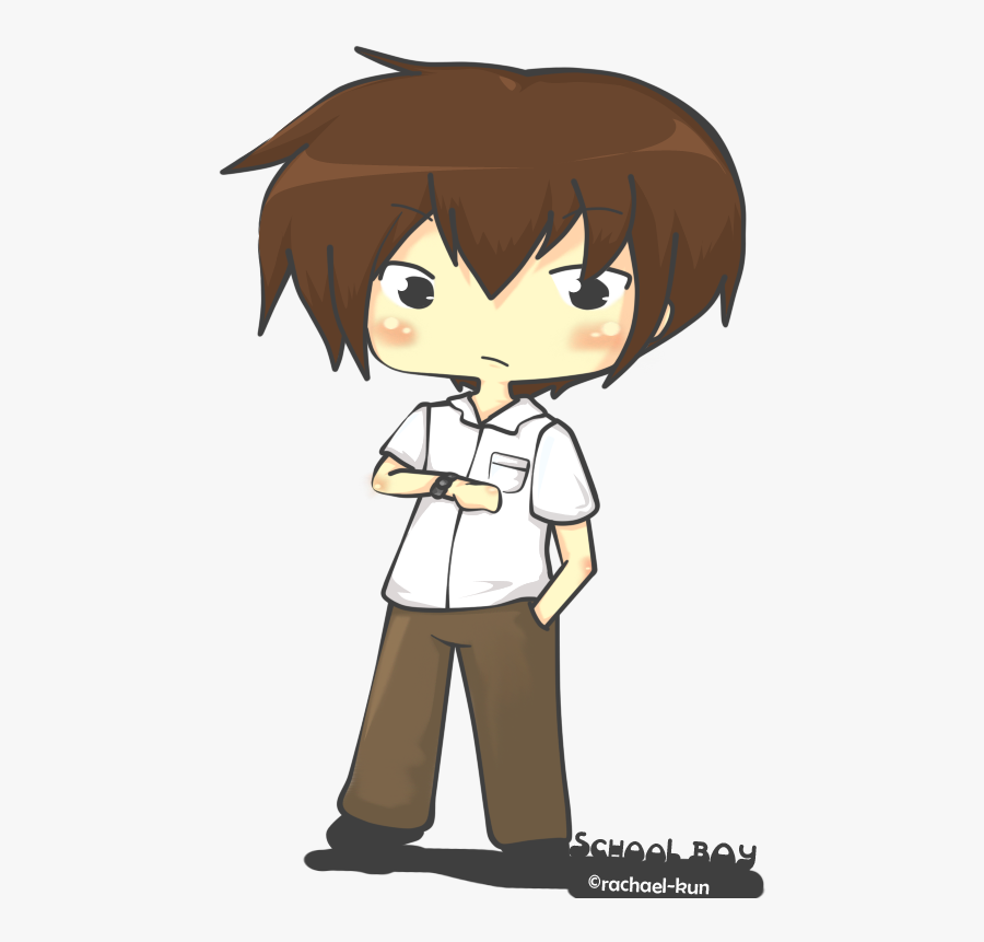 Chibi School Boy By Rachael-kun - Chibi, Transparent Clipart