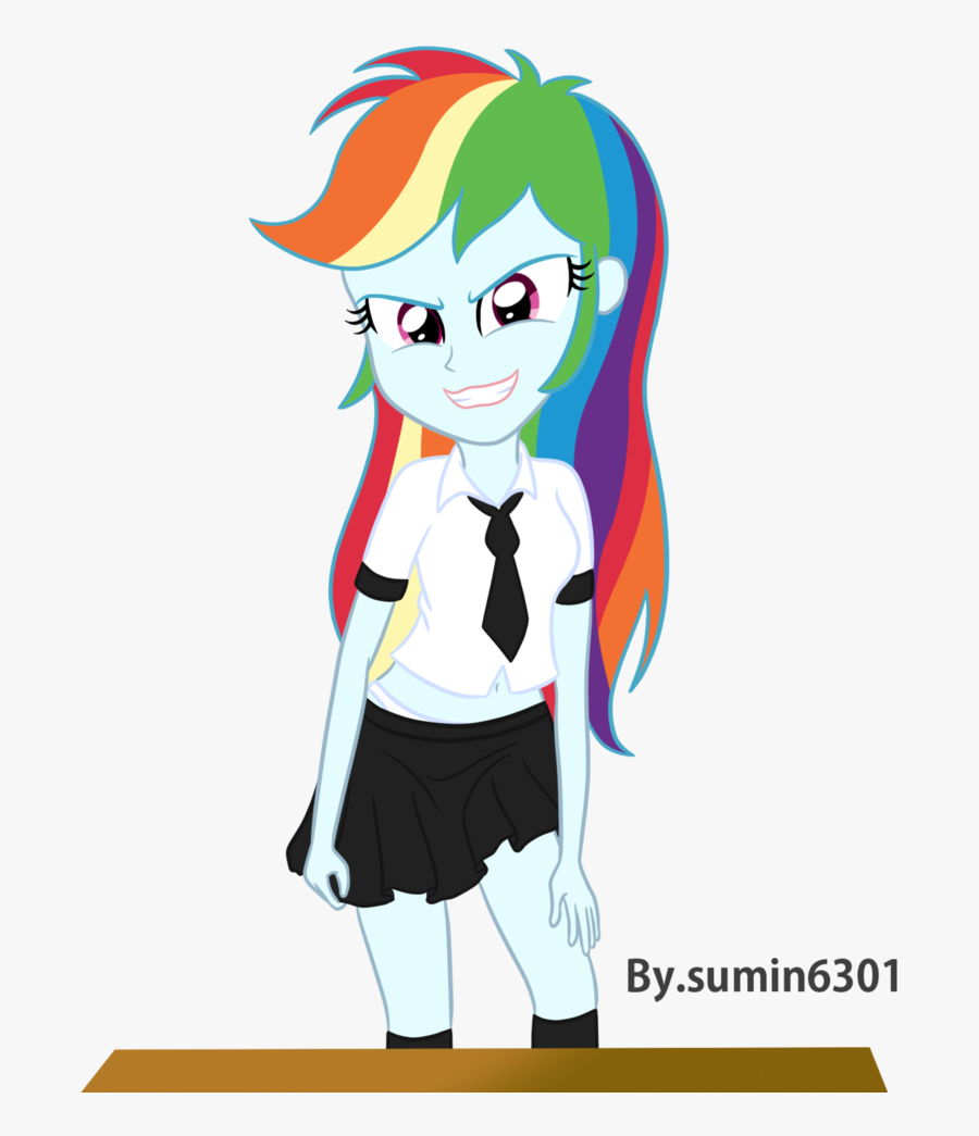School Uniform 2-1 By Sumin6301 - Mlp Human Rainbow Dash School Uniform, Transparent Clipart