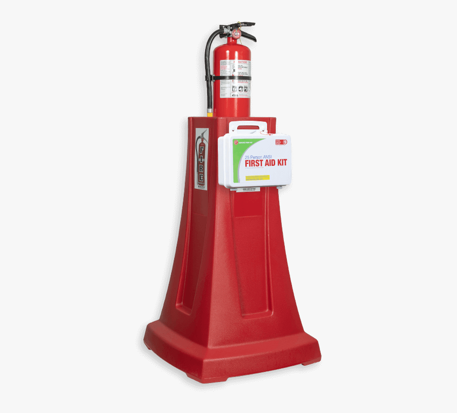 Fire Extinguisher Stand For Construction Site, Transparent Clipart