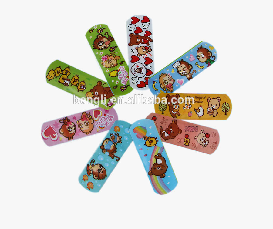 First Aid Kit Pe Plaster Oem Printed Wound Plaster - Plaster Gambar Kartun, Transparent Clipart