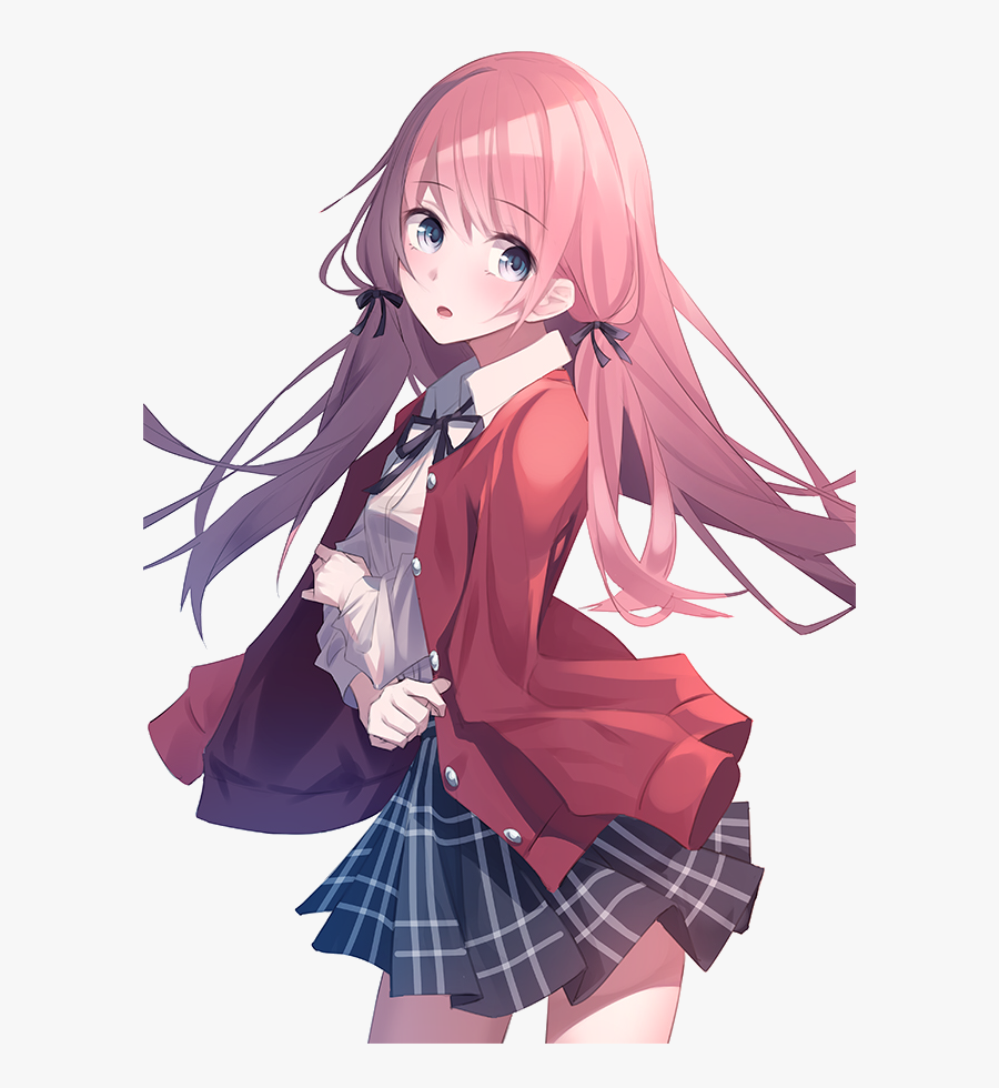 Pink Hair Clipart Anime Boy - Transparent Anime Girl Hd, Transparent Clipart