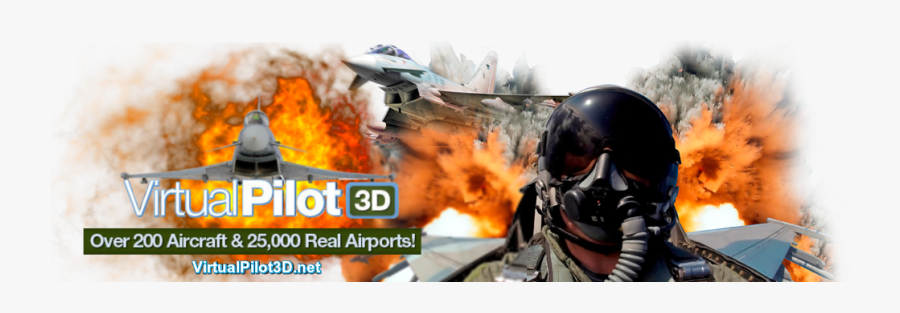 Virtual Pilot 3d Brand New Header - Fighter Aircraft, Transparent Clipart