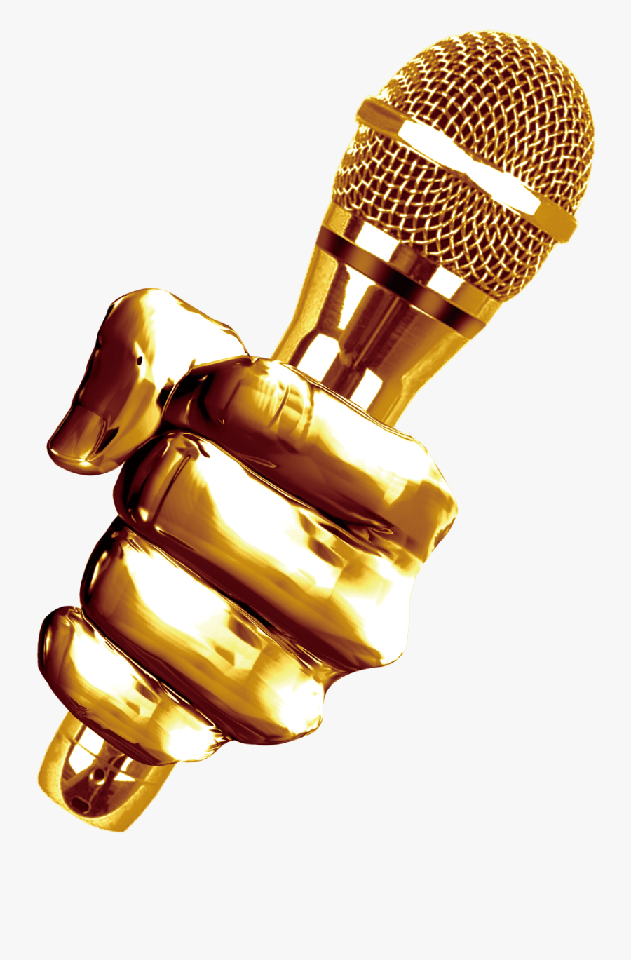 Nothing Comes Easy Unless You Believe - Golden Microphone Png, Transparent Clipart