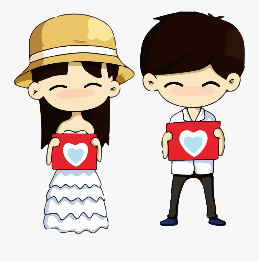 Clip Library Stock Girlfriend Boyfriend Significant - Boy And Girl Friend Of Cartoon, Transparent Clipart