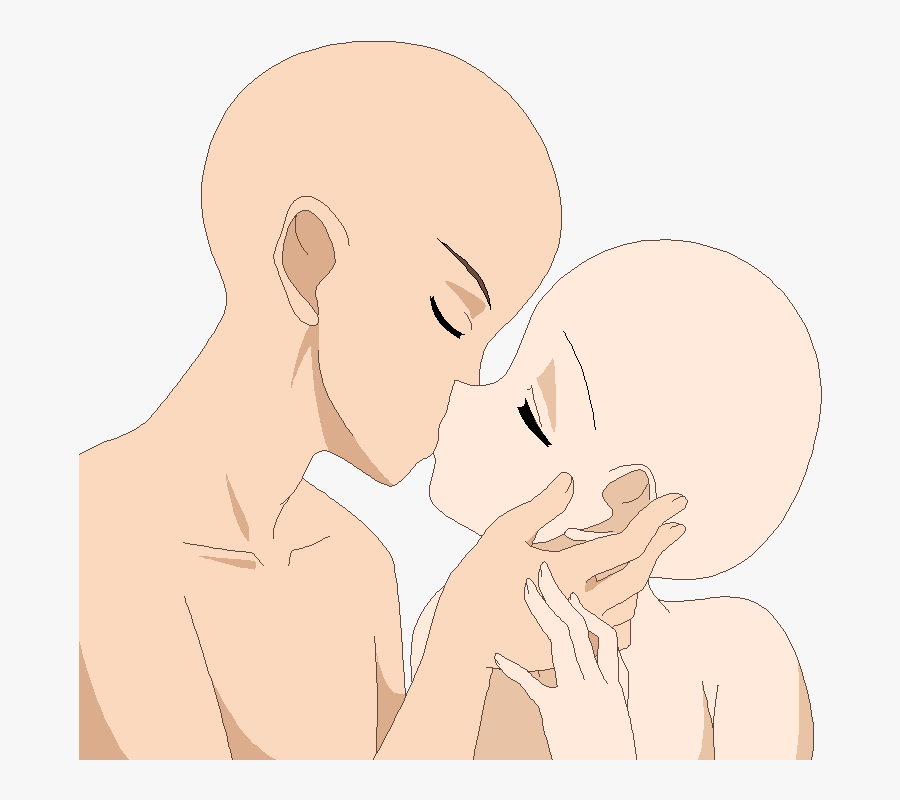 Clip Art Collection Of Free Drawing Anime Couple Base Kissing Free Transpar...