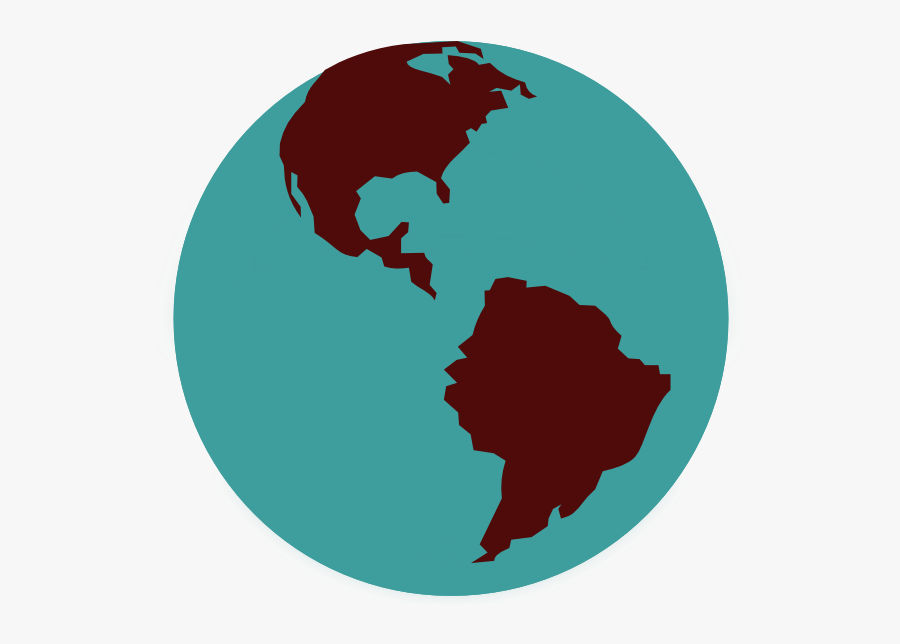 America Del Norte America Del Sur Y America Central - Black & White Globe, Transparent Clipart