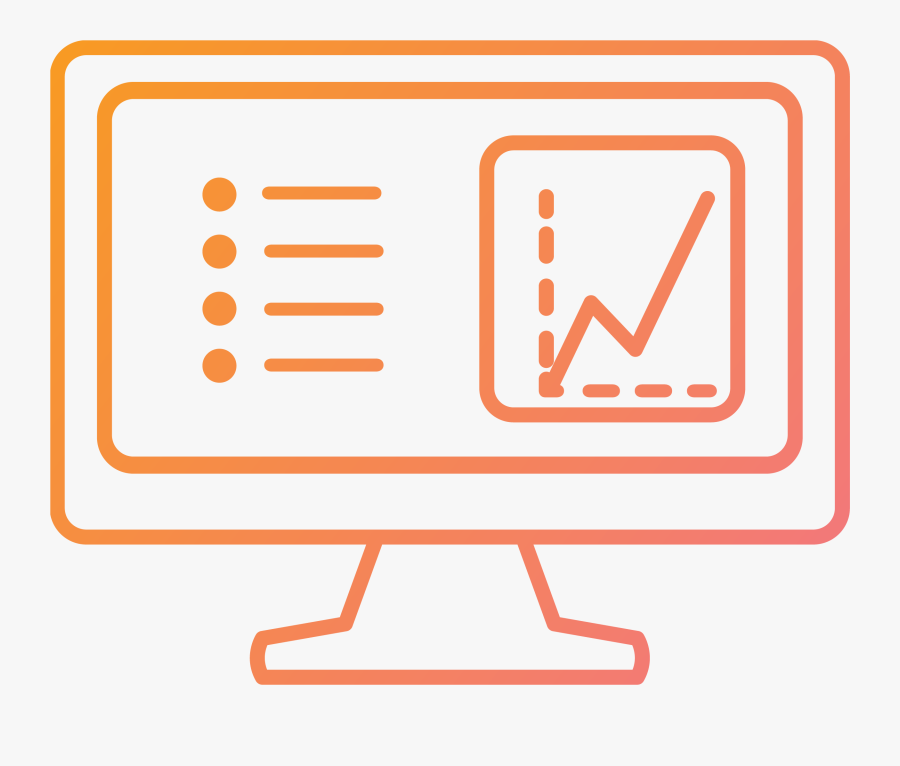 Executive Dashboard Icon Orange-pink - Analytics Transparent Dashboard Icon, Transparent Clipart