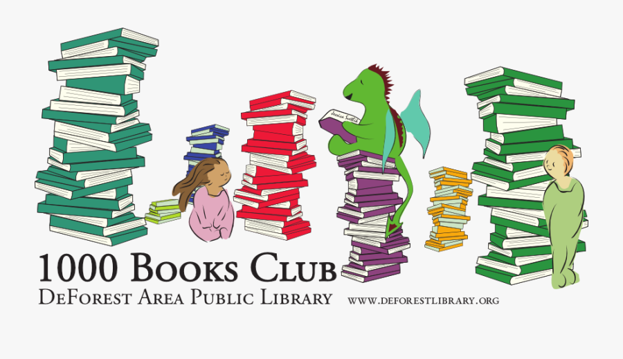 1000 Books Club Logo - Illustration, Transparent Clipart