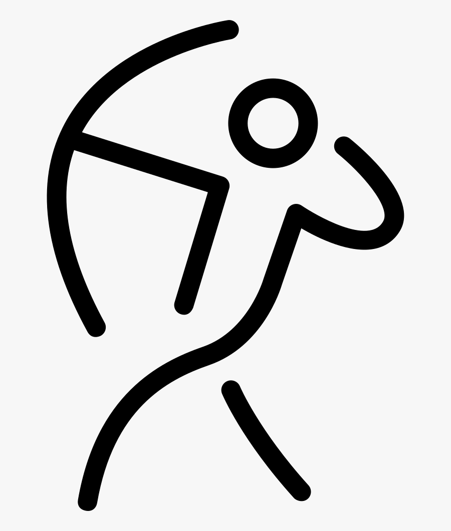 Archer Stick Man With An Arch - Archer Stickman, Transparent Clipart