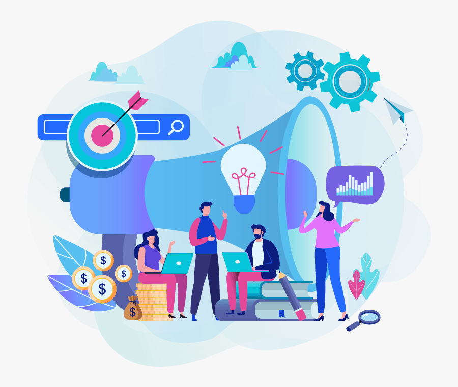 Press Release Approval - Digital Marketing Team Vector, Transparent Clipart