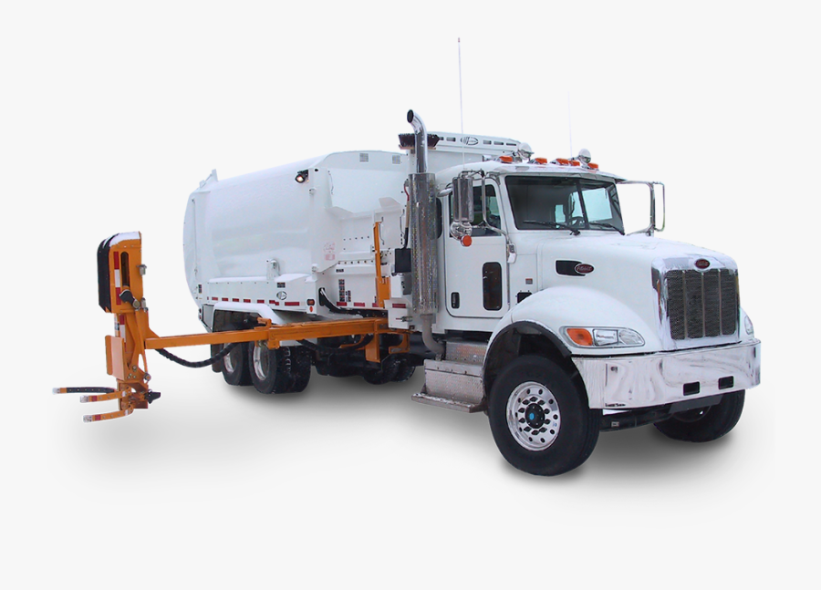 Garbage Truck Side Loader, Transparent Clipart