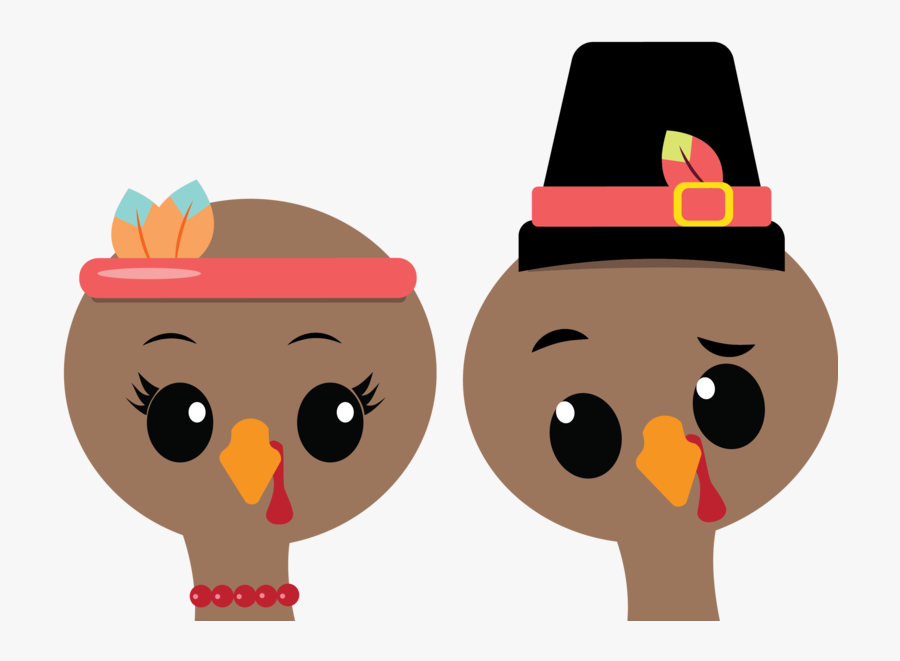 Turkey At Thanking Giving Day - Cartoon, Transparent Clipart