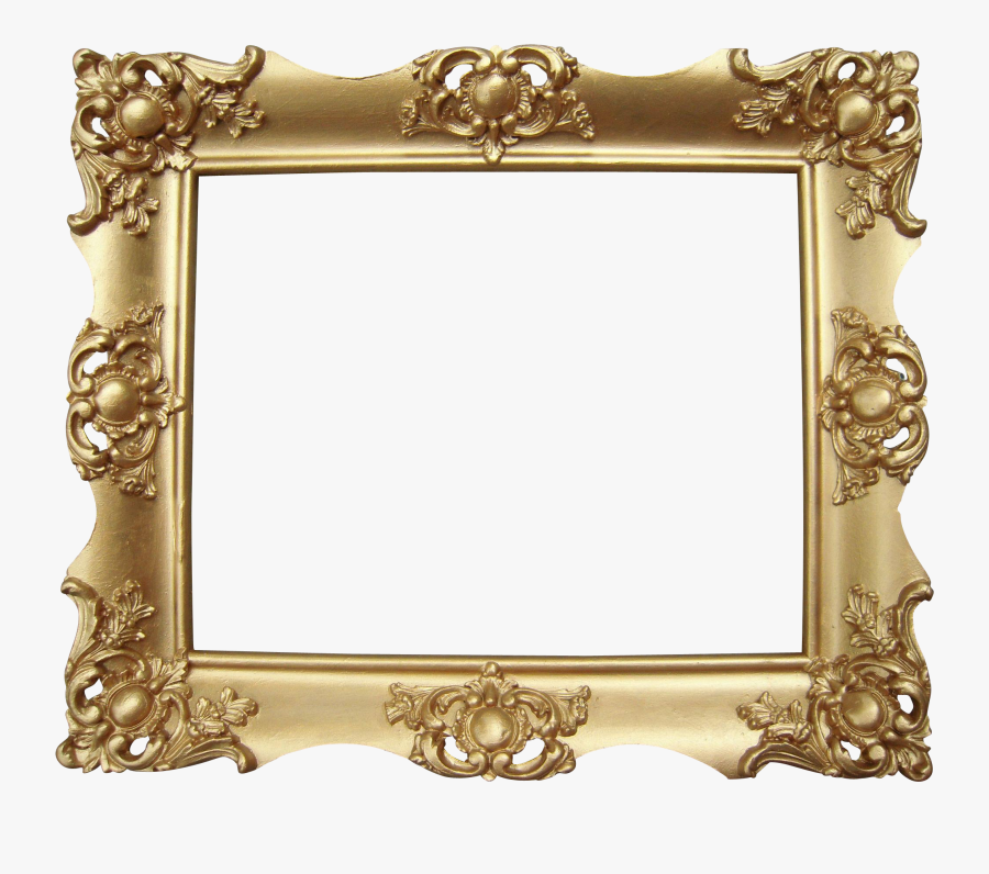 Clip Art Ornate Gold Victorian Picture - Rectangle Gold Frame Ornate, Transparent Clipart
