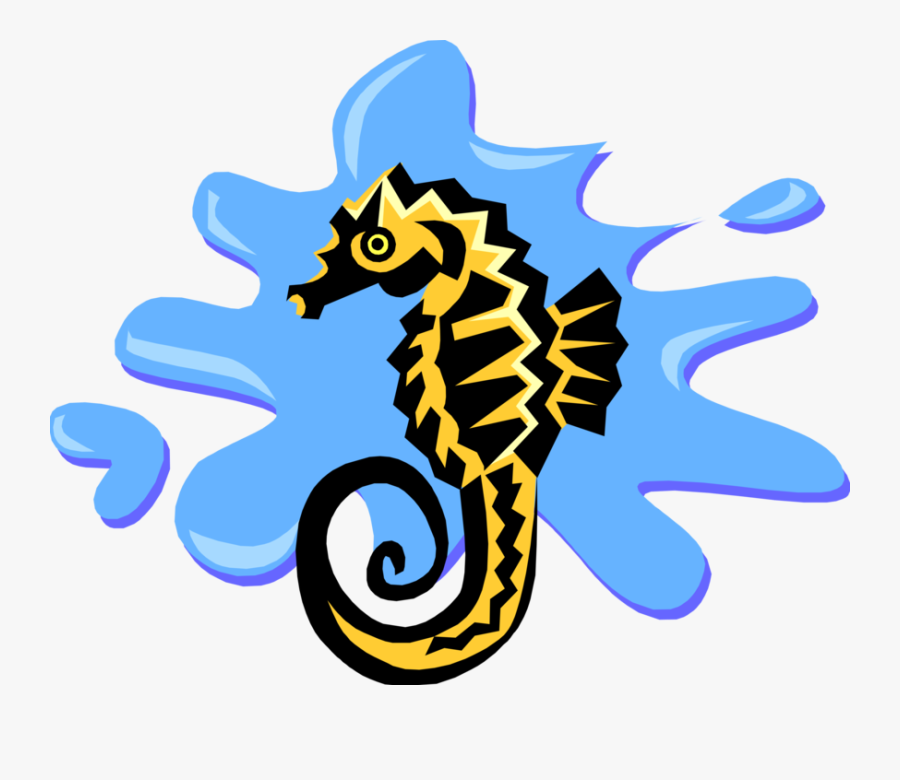 Vector Illustration Of Marine Fish Hippocampus Genus - Chuckit Hydro Squeeze Duo Tug, Transparent Clipart