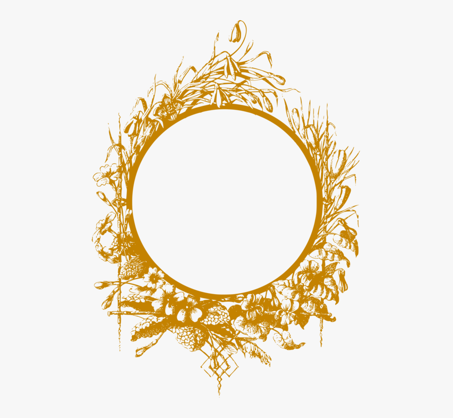 Leaf,tree,yellow - Gold Circular Frame Png, Transparent Clipart