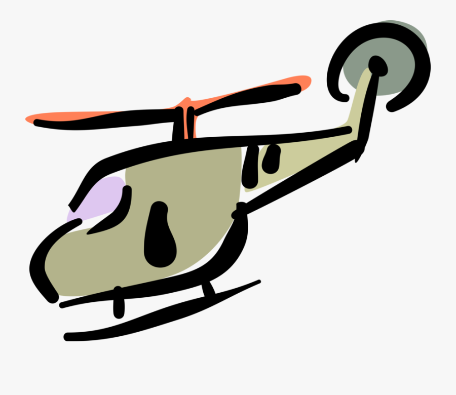 Vector Illustration Of Helicopter Rotorcraft Applies - Helicopter Rotor, Transparent Clipart