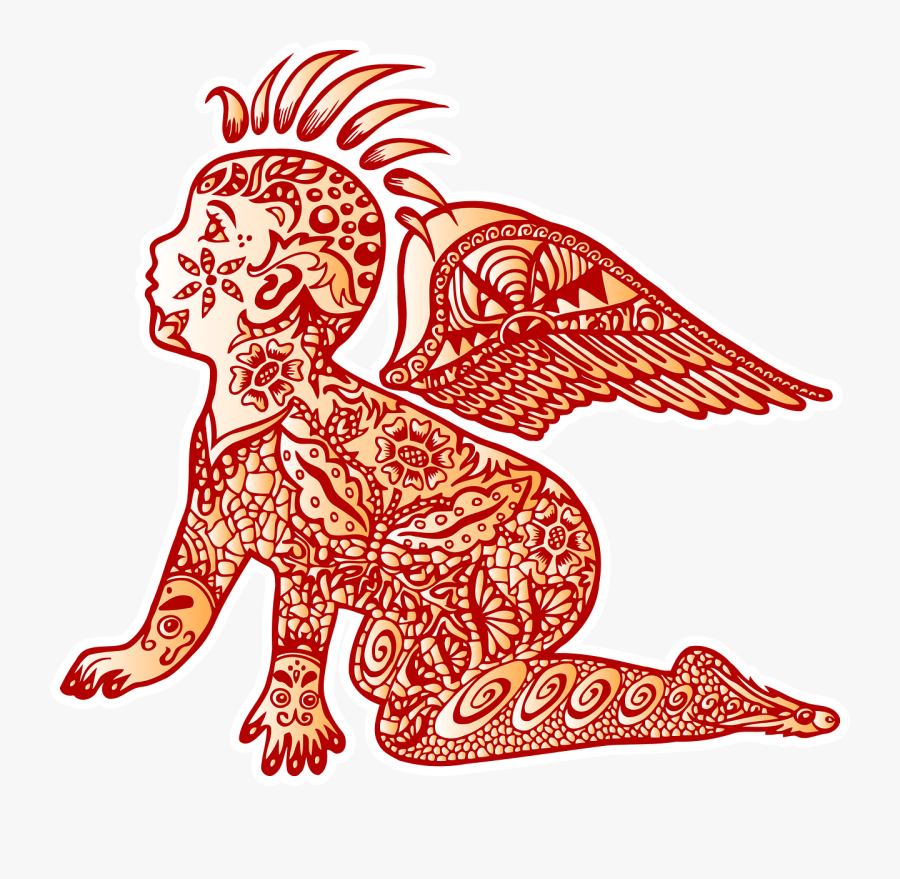 Baby Crawling Tattoo, Transparent Clipart