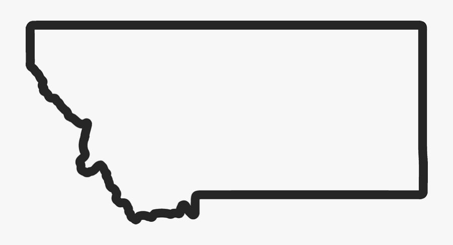 Transparent Montana Outline Png - Black And White Outline Montana, Transparent Clipart