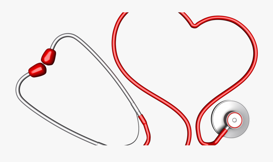 Red Stethoscope Heart Clipart, Transparent Clipart