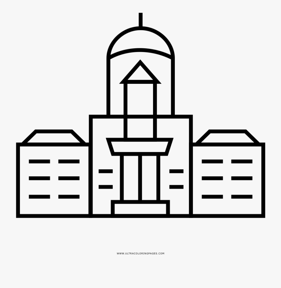 Montana Coloring Page - Famous Building On Montana, Transparent Clipart