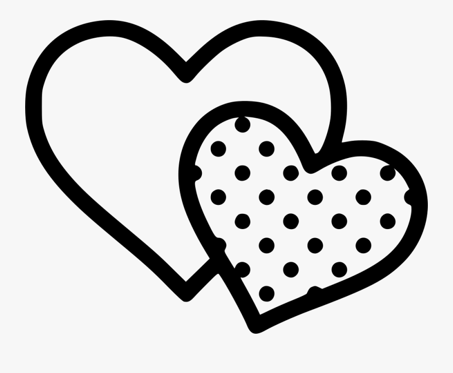 Two Hearts - رسم قلبين مع بعض, Transparent Clipart