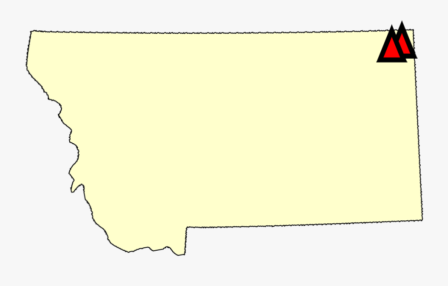 State Map Location For Mt Wolf Point - Silhouette, Transparent Clipart