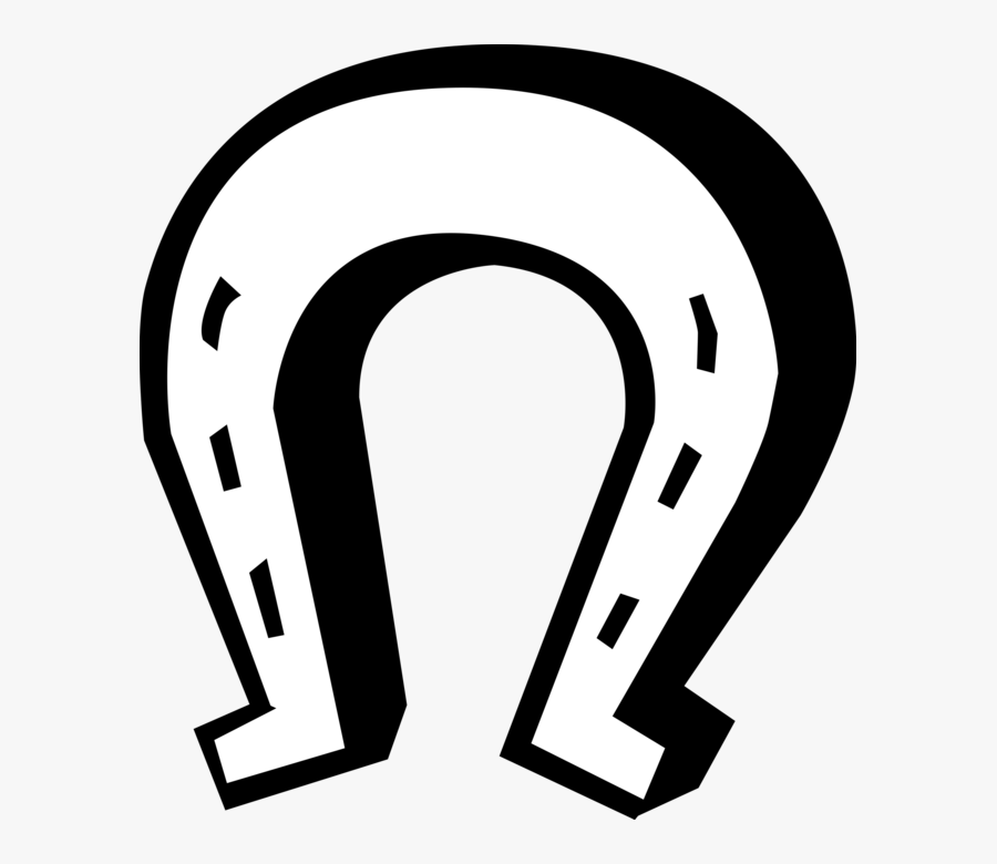 Vector Illustration Of Lucky Horseshoe Good Luck Protective - Good Luck Horseshoe Clip Art St Patricks Day, Transparent Clipart