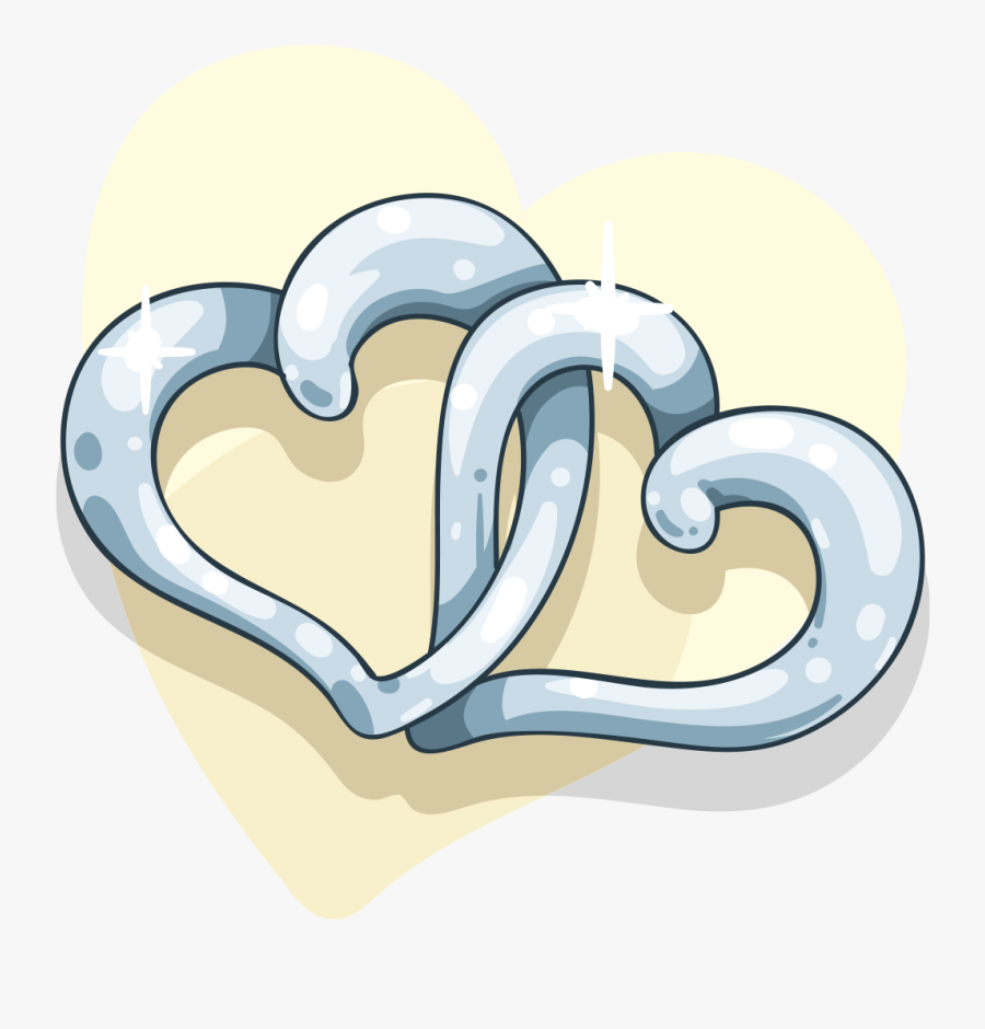 Two Hearts Clip Art, Transparent Clipart