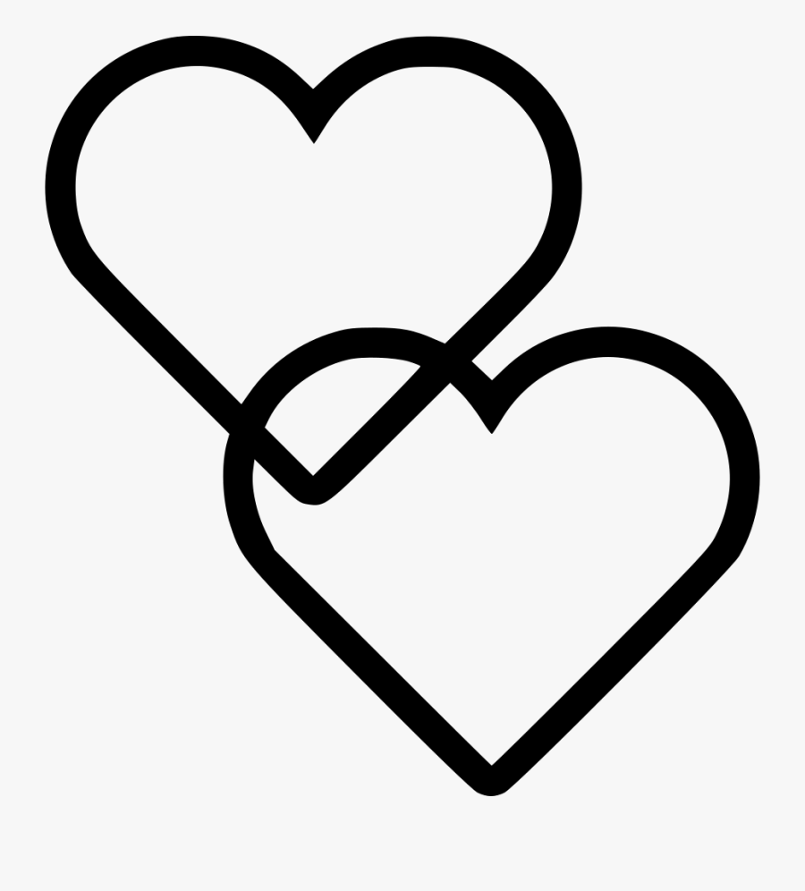 Two Hearts - Two Hearts Icon, Transparent Clipart