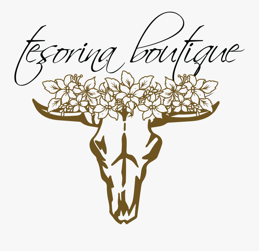 Tesorina Boutique - Texas Longhorn Bull Skull, Transparent Clipart