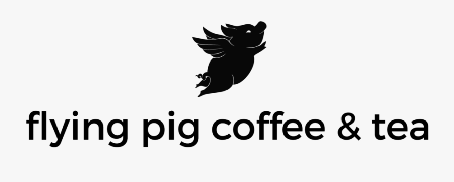 Flying Pig Coffee & Tea Logo Black - Illustration, Transparent Clipart