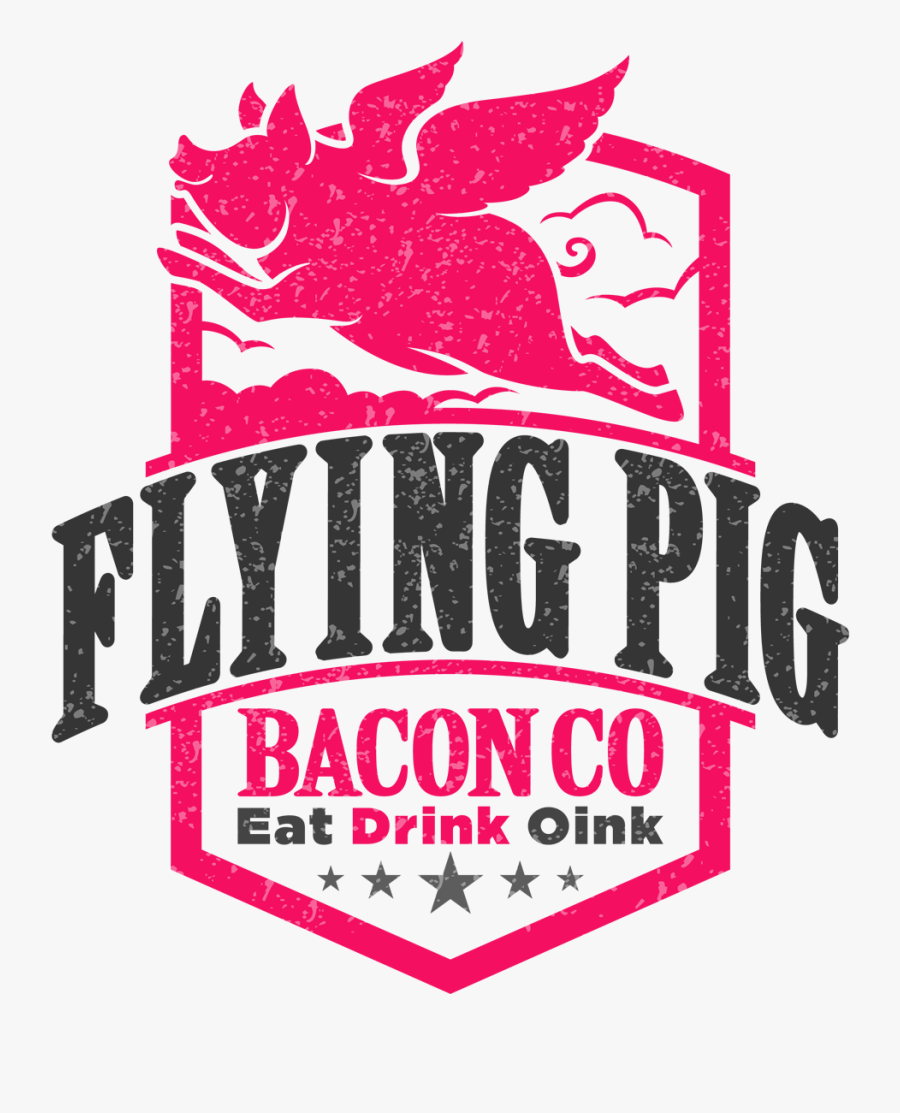Flying Pig Bacon Co - Electric Logo Design, Transparent Clipart