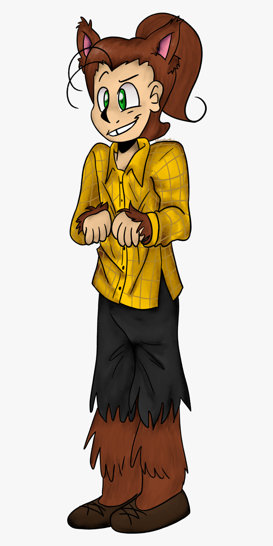 My Only Weakness Are Flannels And Werewolfs And Gosh - Cartoon, Transparent Clipart