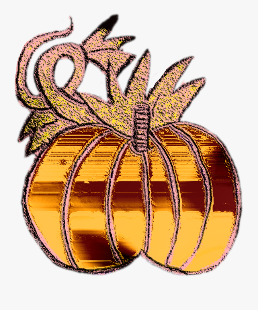 Pumpkin Vine Clip Art, Transparent Clipart