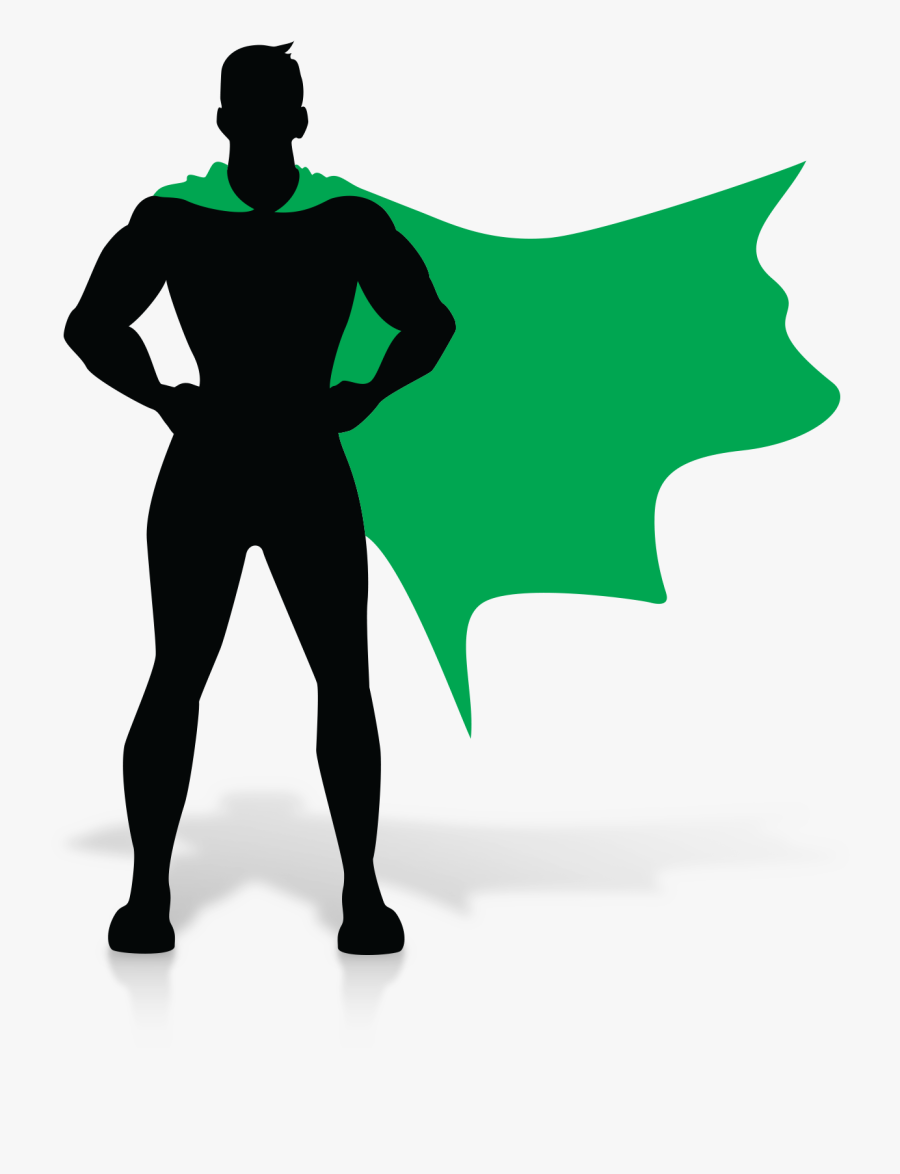 Hero Super Stance Silhoutte 1600 Clr 19155 - Hr Super Hero, Transparent Clipart