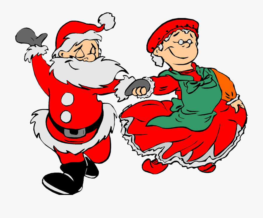 Santa, Mrs, Clause, Christmas, Holiday, Present, Claus - Dancing Santa Claus Clipart, Transparent Clipart