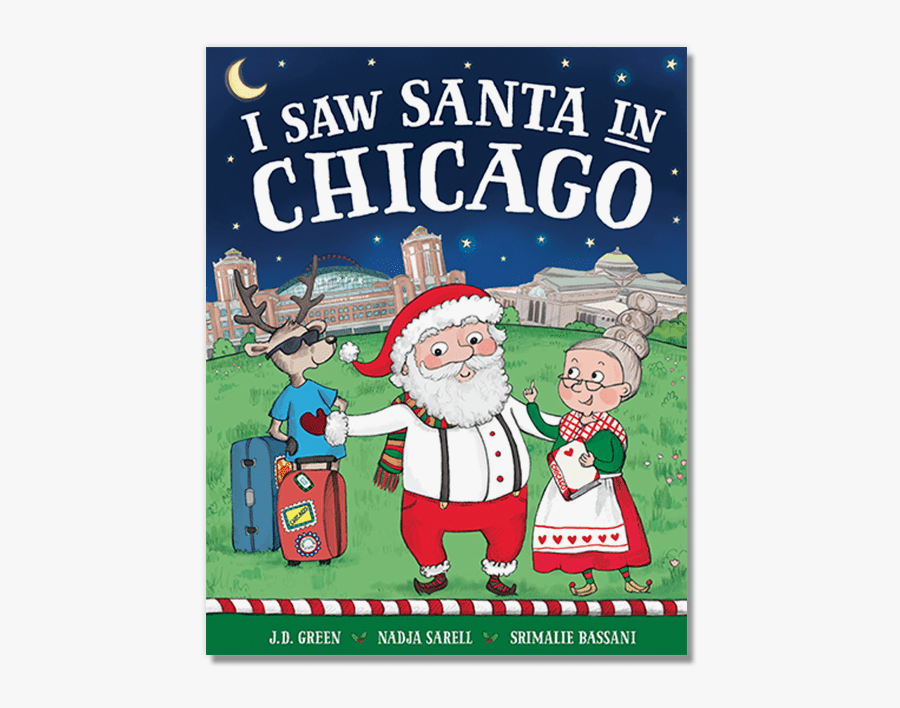 Saw Santa In Canada Book, Transparent Clipart