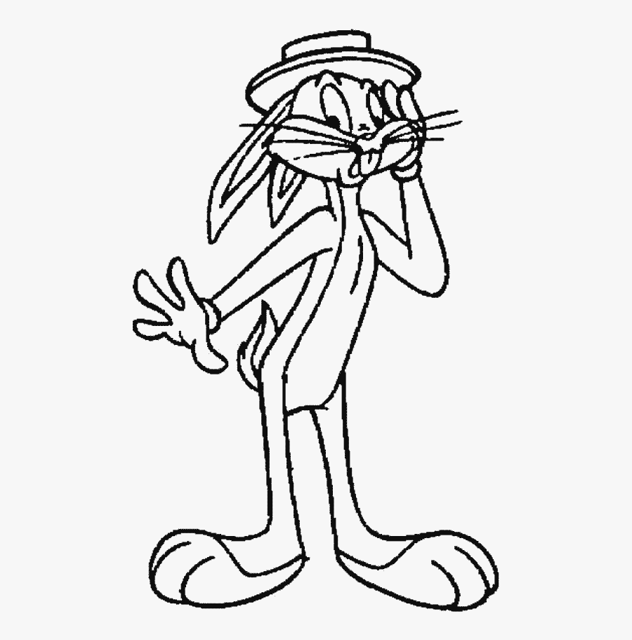 Bugs Bunny Feel Wonder Coloring Pages - Coloring Book, Transparent Clipart