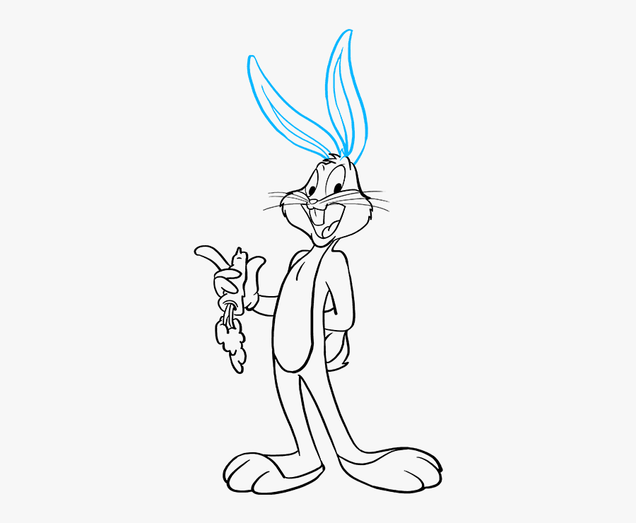 How To Draw Bugs Bunny - Cartoon, Transparent Clipart